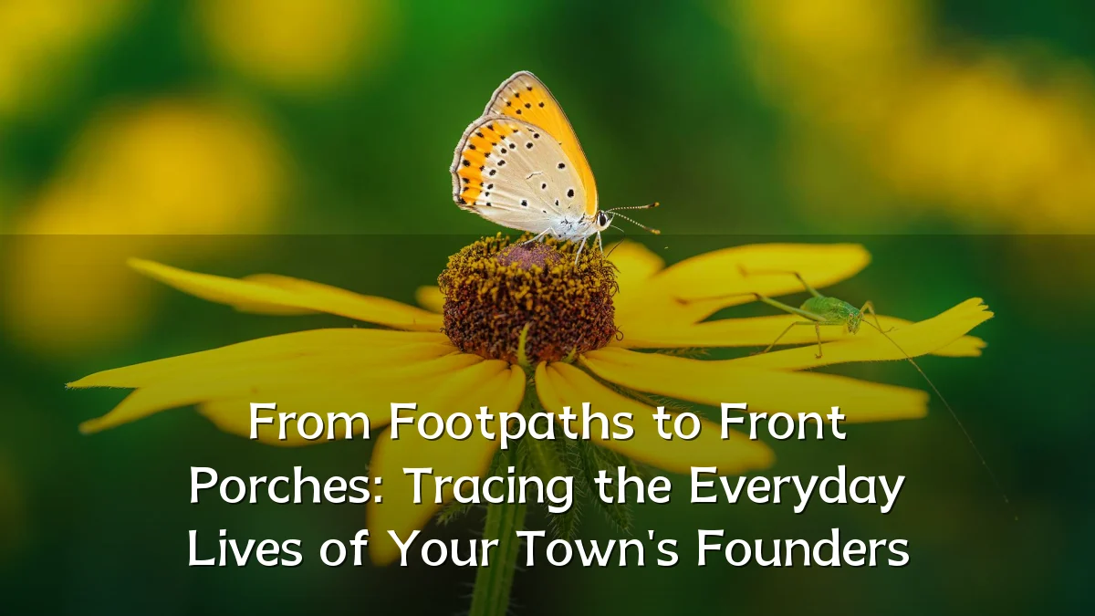 From Footpaths to Front Porches: Tracing the Everyday Lives of Your Town's Founders