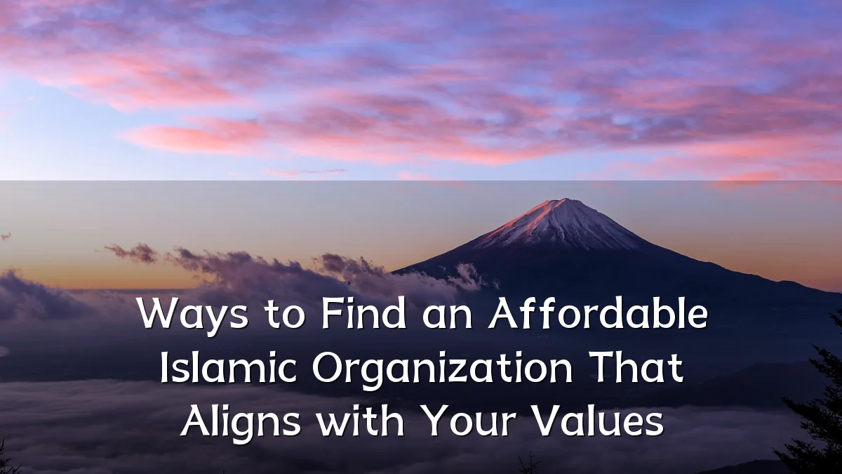 Ways to Find an Affordable Islamic Organization That Aligns with Your Values