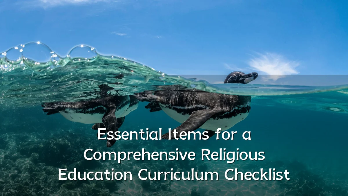Essential Items for a Comprehensive Religious Education Curriculum Checklist