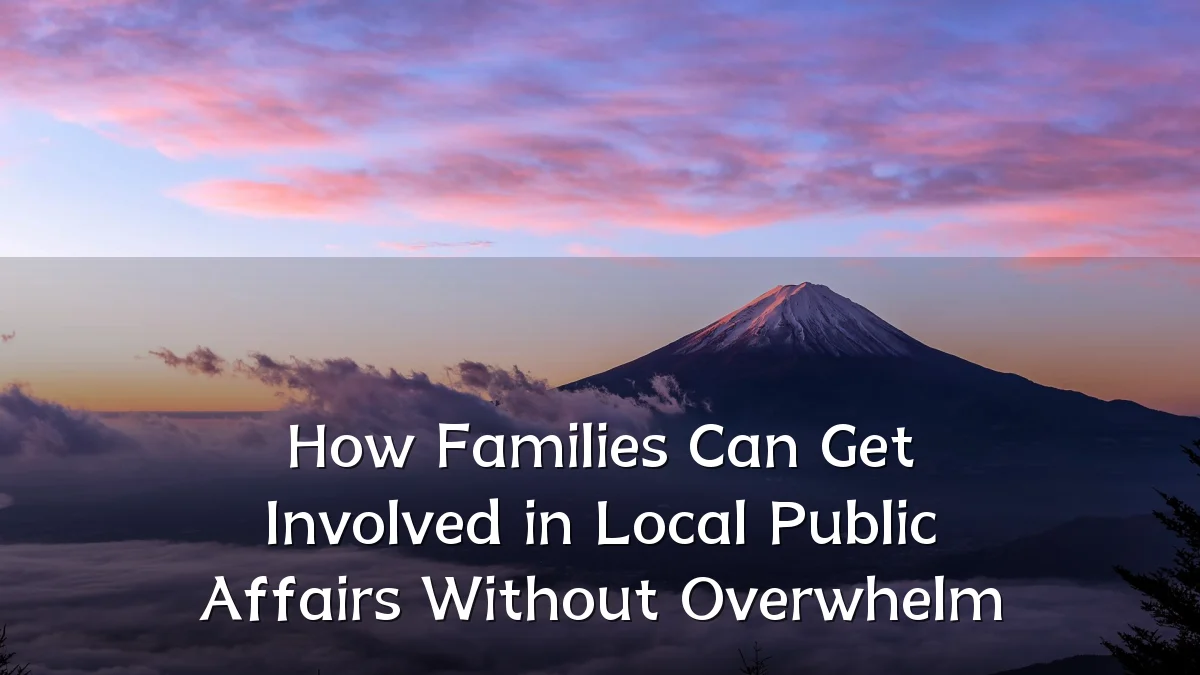 How Families Can Get Involved in Local Public Affairs Without Overwhelm