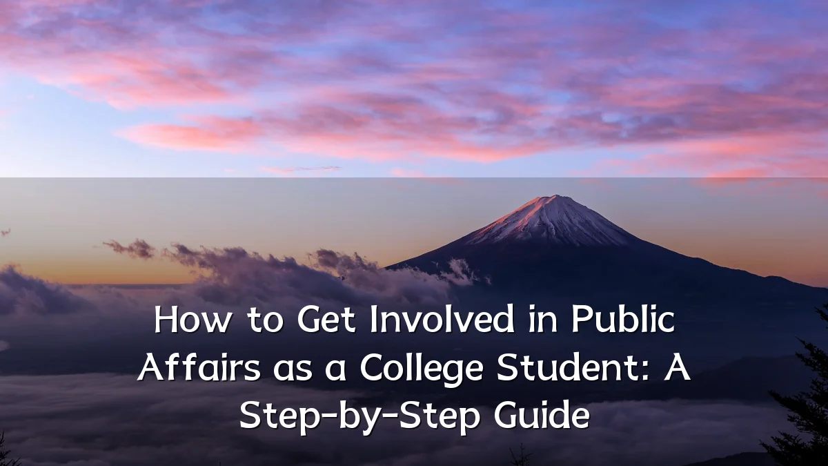 How to Get Involved in Public Affairs as a College Student: A Step-by-Step Guide