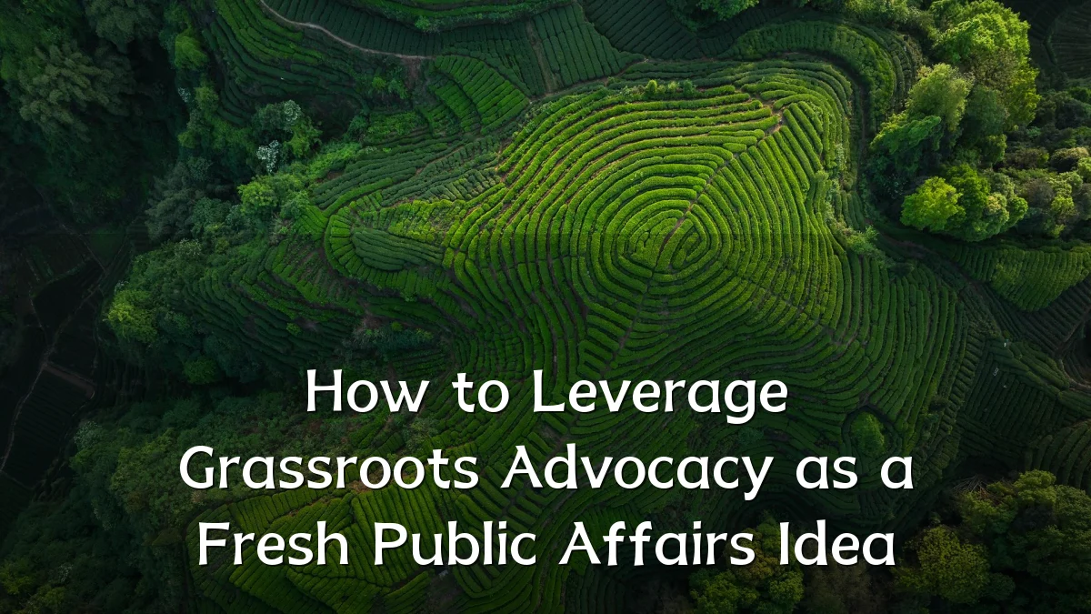 How to Leverage Grassroots Advocacy as a Fresh Public Affairs Idea