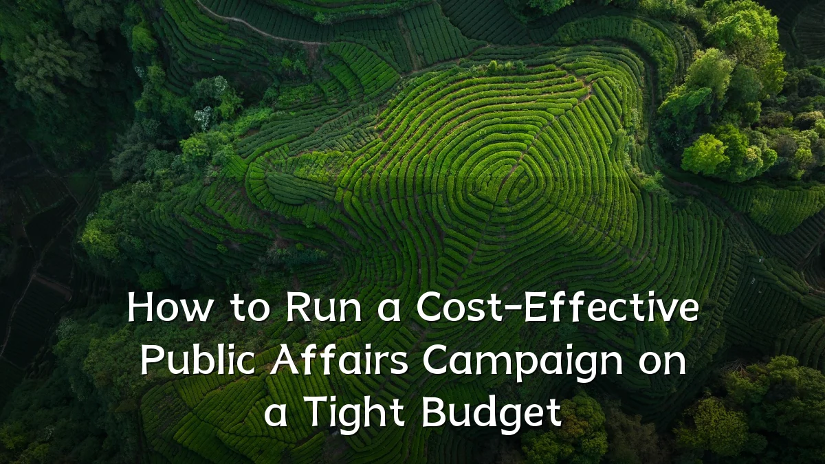 How to Run a Cost-Effective Public Affairs Campaign on a Tight Budget