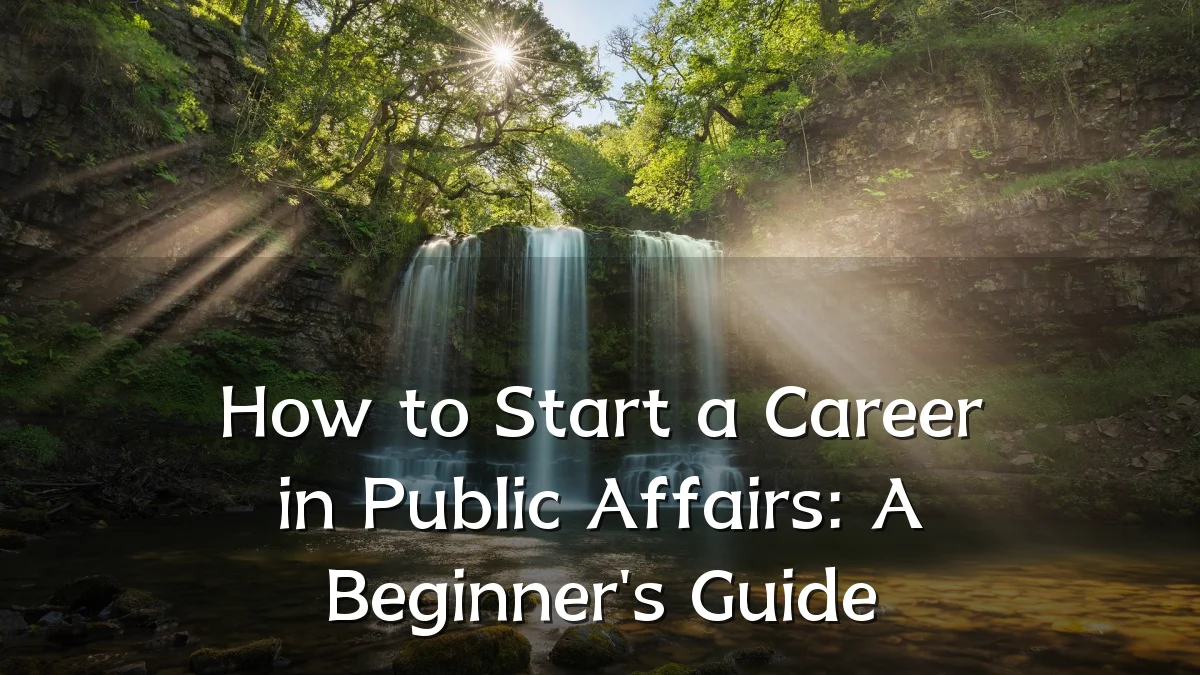 How to Start a Career in Public Affairs: A Beginner's Guide