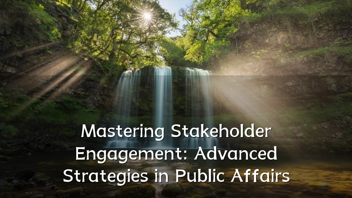 Mastering Stakeholder Engagement: Advanced Strategies in Public Affairs