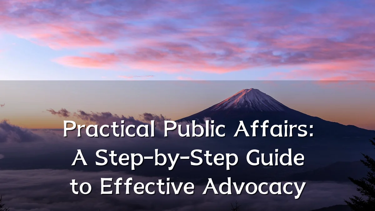 Practical Public Affairs: A Step-by-Step Guide to Effective Advocacy